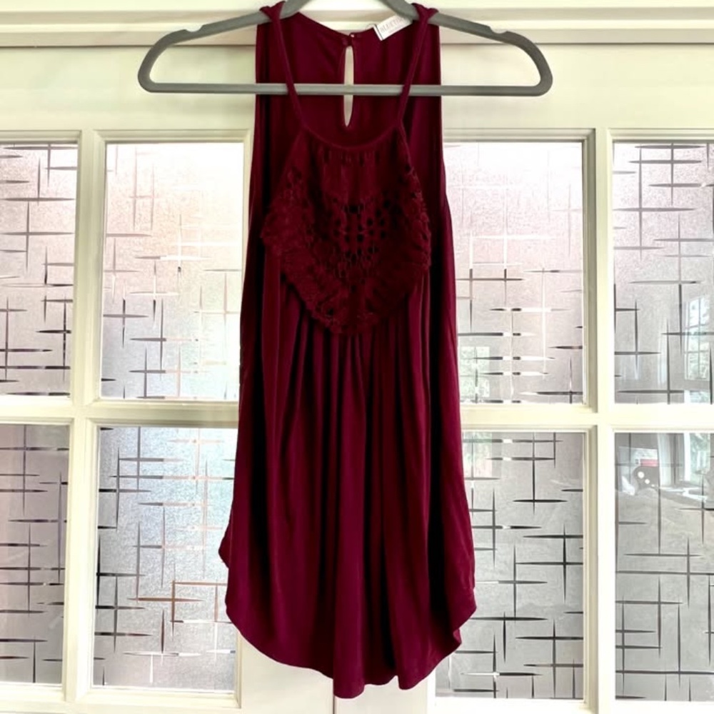 Bluetime Burgundy Tank Top - Fits Like Small/Medium